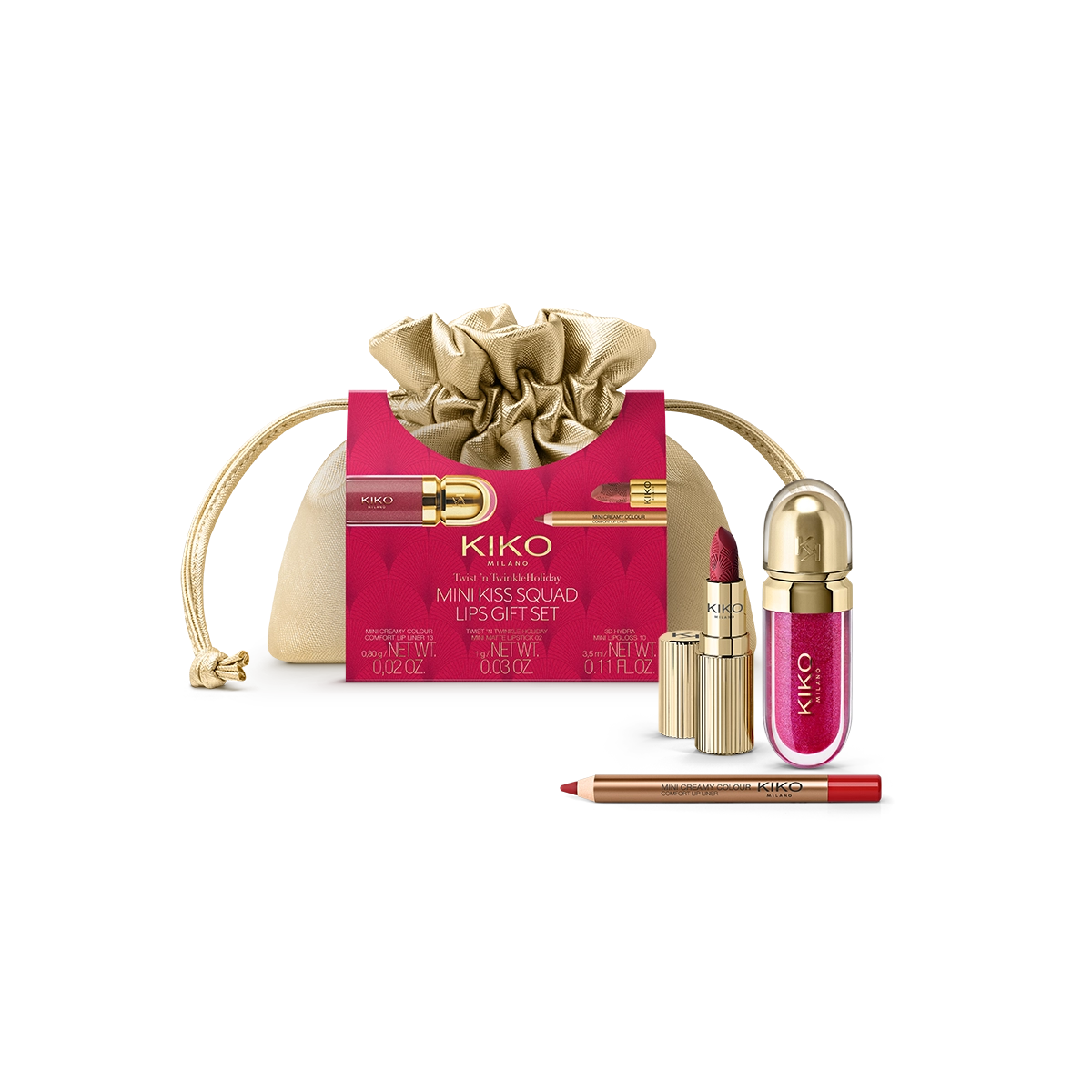 Twist 'N Twinkle Holiday Mini Kiss Squad Lips Gift Set